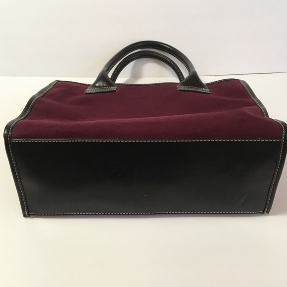 Saks Fifth Avenue Burgundy Tote Hand Bag / Purse - Picture 6 of 12